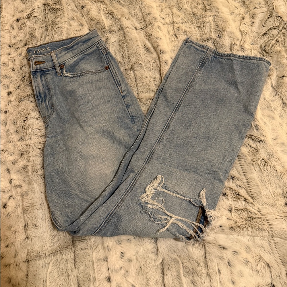 AE Distressed Bootcut Jeans